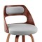 Armen Living Julius 26" Gray Faux Leather and Walnut Wood Bar Stool LCJUBAWAGR26 - alternate 2